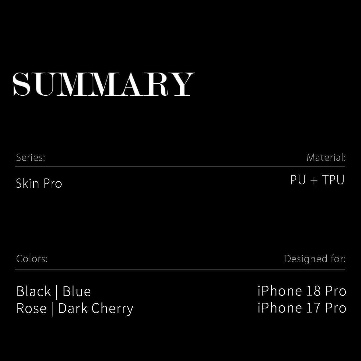 DUX DUCIS Skin Pro iPhone 18 Pro Läderfodral med Ställ - Mörkkörsbär