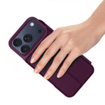 DUX DUCIS Skin Pro iPhone 18 Pro Läderfodral med Ställ - Mörkkörsbär