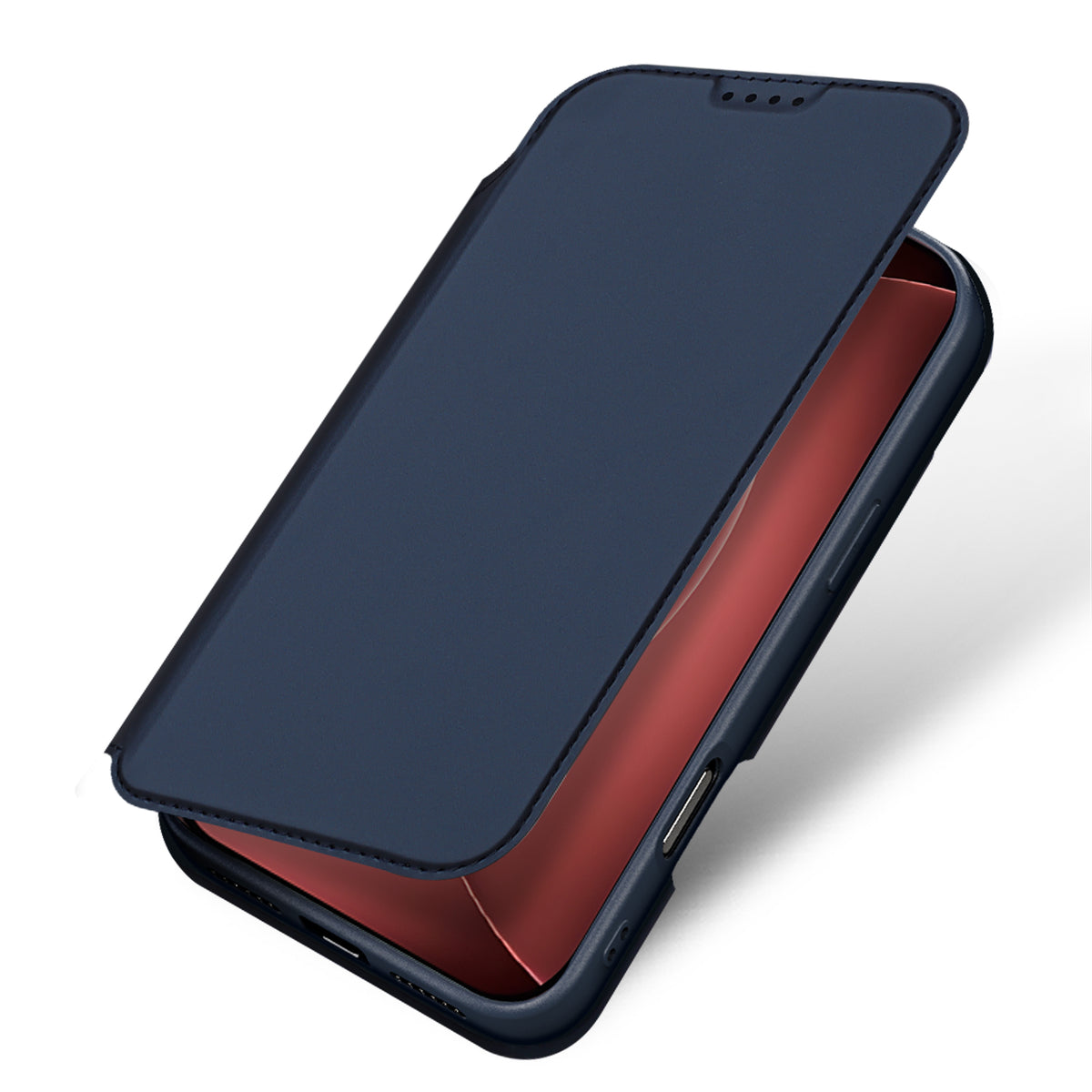DUX DUCIS Skin Pro iPhone 18 Pro Max Läderfodral med Ställ - Blå