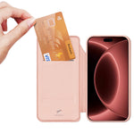 DUX DUCIS Skin Pro iPhone 18 Pro Max Läderfodral med Ställ - Rosa