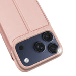 DUX DUCIS Skin Pro iPhone 18 Pro Max Läderfodral med Ställ - Rosa