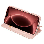 DUX DUCIS Skin Pro iPhone 18 Pro Max Läderfodral med Ställ - Rosa