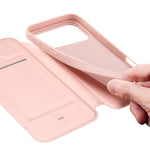 DUX DUCIS Skin Pro iPhone 18 Pro Max Läderfodral med Ställ - Rosa