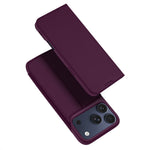 DUX DUCIS Skin Pro iPhone 18 Pro Max Läderfodral med Ställ - Mörkkörsbär