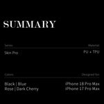 DUX DUCIS Skin Pro iPhone 18 Pro Max Läderfodral med Ställ - Mörkkörsbär