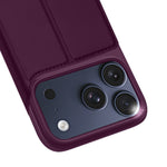 DUX DUCIS Skin Pro iPhone 18 Pro Max Läderfodral med Ställ - Mörkkörsbär