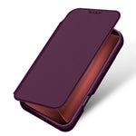 DUX DUCIS Skin Pro iPhone 18 Pro Max Läderfodral med Ställ - Mörkkörsbär