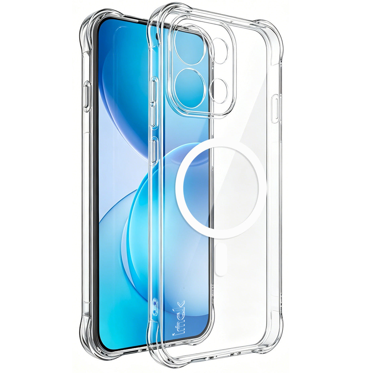 IMAK for Oppo Reno16 FS 5G / Oppo Reno16 F 5G Magnetic Case Airbag Shockproof Protection TPU Phone Cover