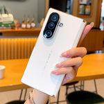 For Samsung Galaxy Z Fold7 5G Case Dual Axis Hinge Electroplated Litchi Texture Leather + PC + TPU Phone Cover