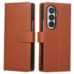 For Samsung Galaxy Z Fold8 Ultra Case Magnetic Clasp PU Leather Phone Cover with Card Slot