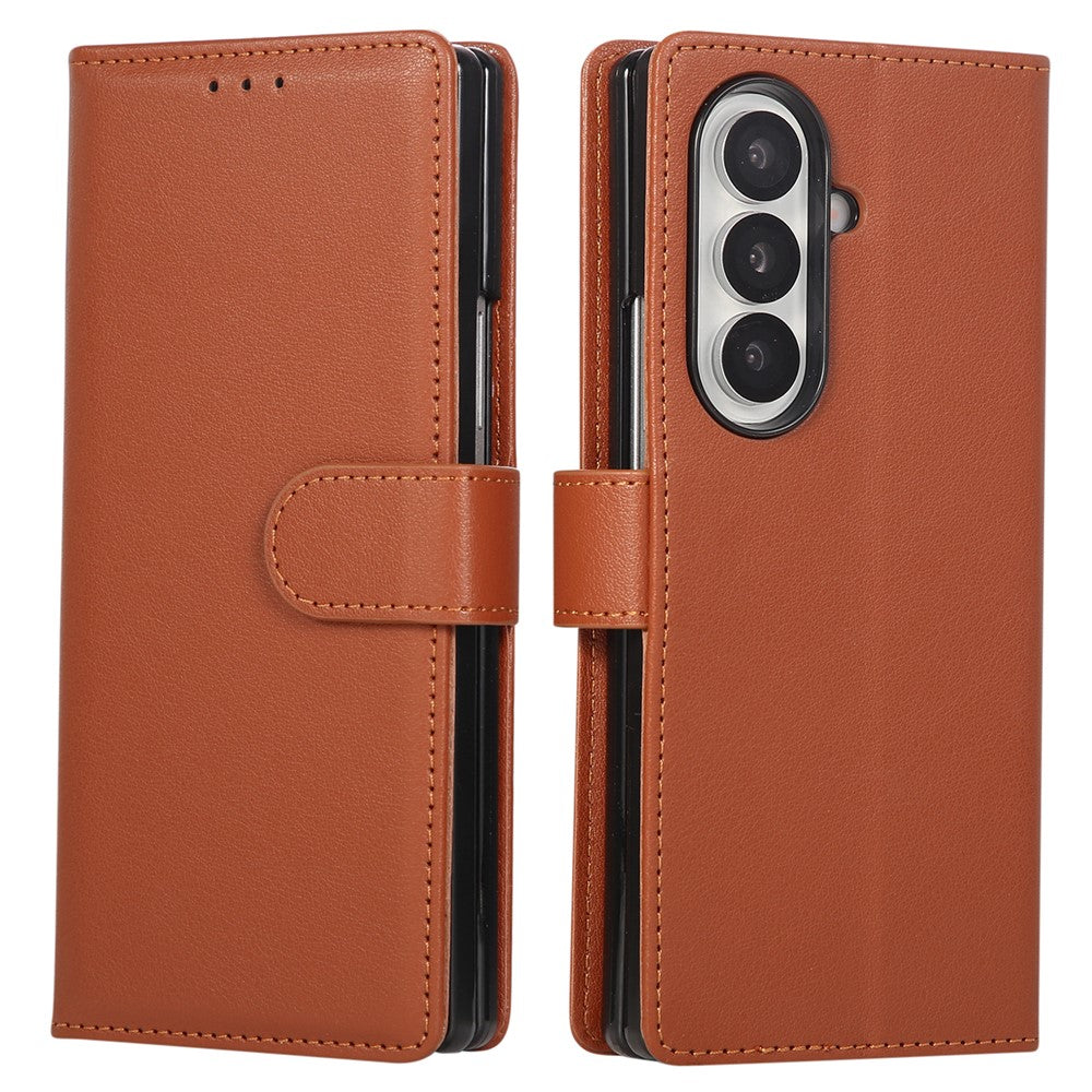 For Samsung Galaxy Z Fold8 Ultra Case Magnetic Clasp PU Leather Phone Cover with Card Slot
