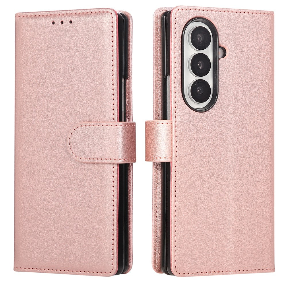 For Samsung Galaxy Z Fold8 Ultra Case Magnetic Clasp PU Leather Phone Cover with Card Slot