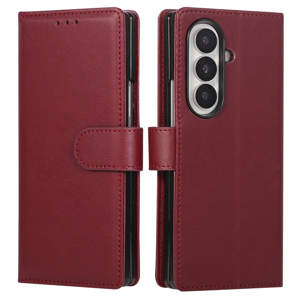 For Samsung Galaxy Z Fold8 Ultra Case Magnetic Clasp PU Leather Phone Cover with Card Slot