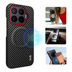 IMAK for Xiaomi 17T Pro Ruiyi Series Magnetic Case Carbon Fiber Texture Leather + PC Phone Cover