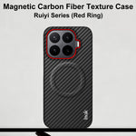 IMAK for Xiaomi 17T Pro Ruiyi Series Magnetic Case Carbon Fiber Texture Leather + PC Phone Cover