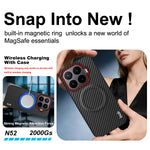 IMAK for Xiaomi 17T Pro Ruiyi Series Magnetic Case Carbon Fiber Texture Leather + PC Phone Cover