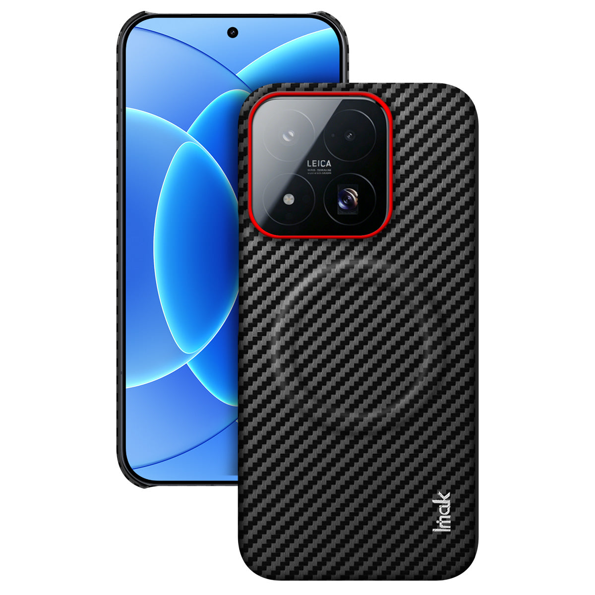 IMAK for Xiaomi 17 Max Ruiyi Series Magnetic Case Carbon Fiber Texture Leather + PC Phone Cover