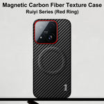 IMAK for Xiaomi 17 Max Ruiyi Series Magnetic Case Carbon Fiber Texture Leather + PC Phone Cover