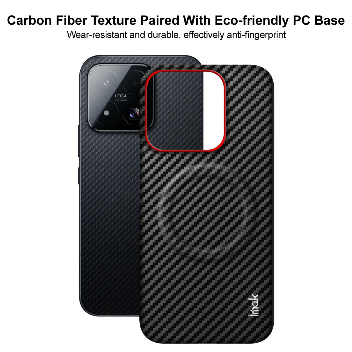 IMAK for Xiaomi 17 Max Ruiyi Series Magnetic Case Carbon Fiber Texture Leather + PC Phone Cover