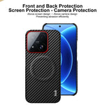 IMAK for Xiaomi 17 Max Ruiyi Series Magnetic Case Carbon Fiber Texture Leather + PC Phone Cover