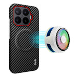 IMAK til Xiaomi 17T Ruiyi Series Magnetisk Cover Kulfibertekstur Læder + PC Telefoncover