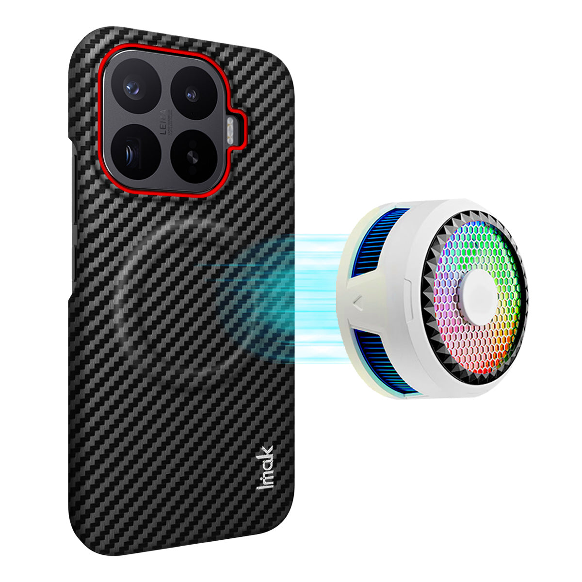 IMAK til Xiaomi 17T Ruiyi Series Magnetisk Cover Kulfibertekstur Læder + PC Telefoncover
