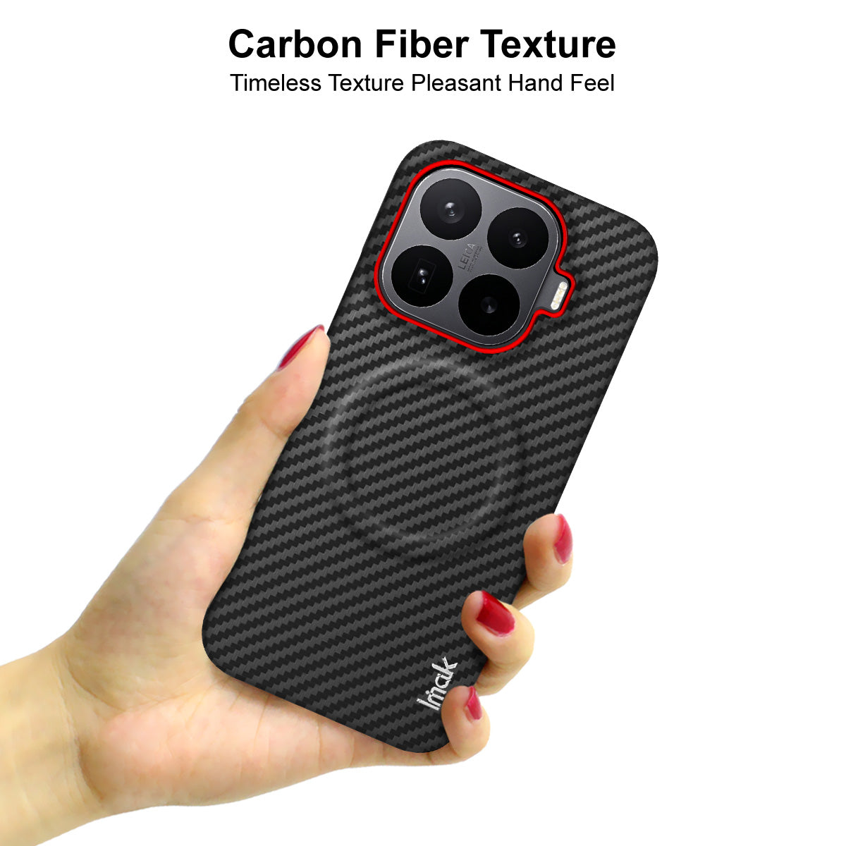 IMAK til Xiaomi 17T Ruiyi Series Magnetisk Cover Kulfibertekstur Læder + PC Telefoncover