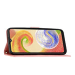 For Samsung Galaxy A08 5G  /  Galaxy A08 4G Leather Wallet Case Butterfly Flower Imprinted Phone Cover with Strap