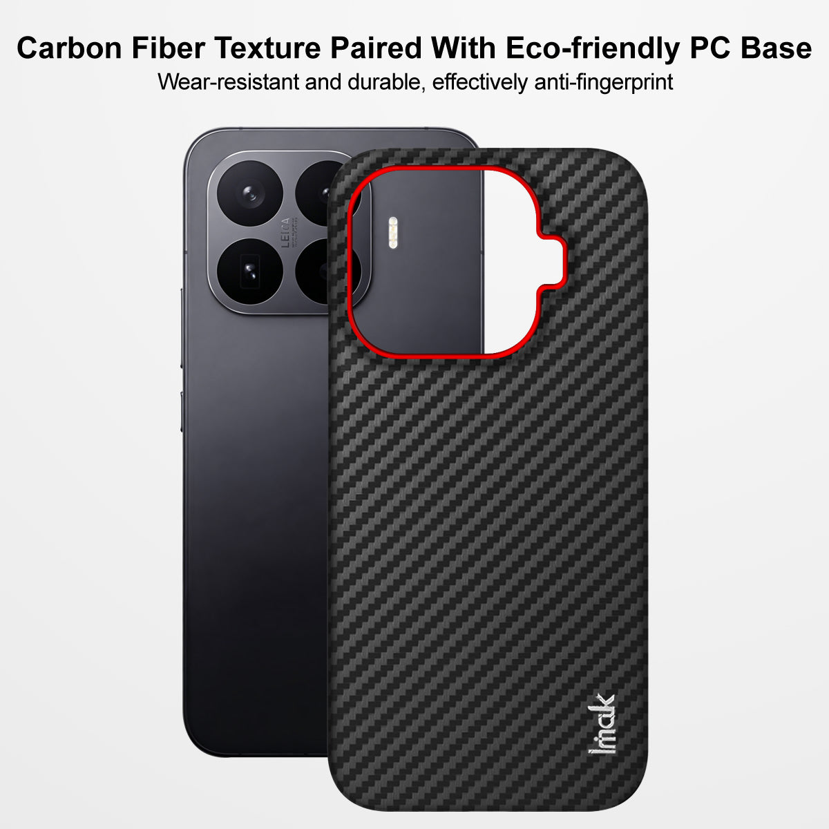 IMAK til Xiaomi 17T Pro Ruiyi Series Cover Kulfibertekstur Læder + PC Beskyttelsescover