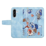 For Samsung Galaxy A18 4G  /  Galaxy A18 5G Case PU Leather Floral Phone Cover with Card Slots and Wrist Strap