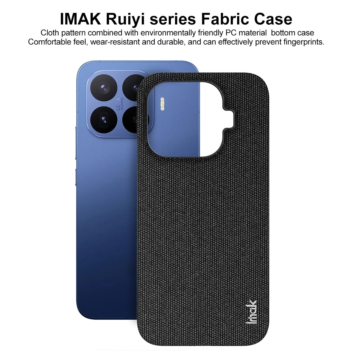 IMAK for Xiaomi 17T Ruiyi Series Case Fabric Texture Leather + PC Phone Back Cover