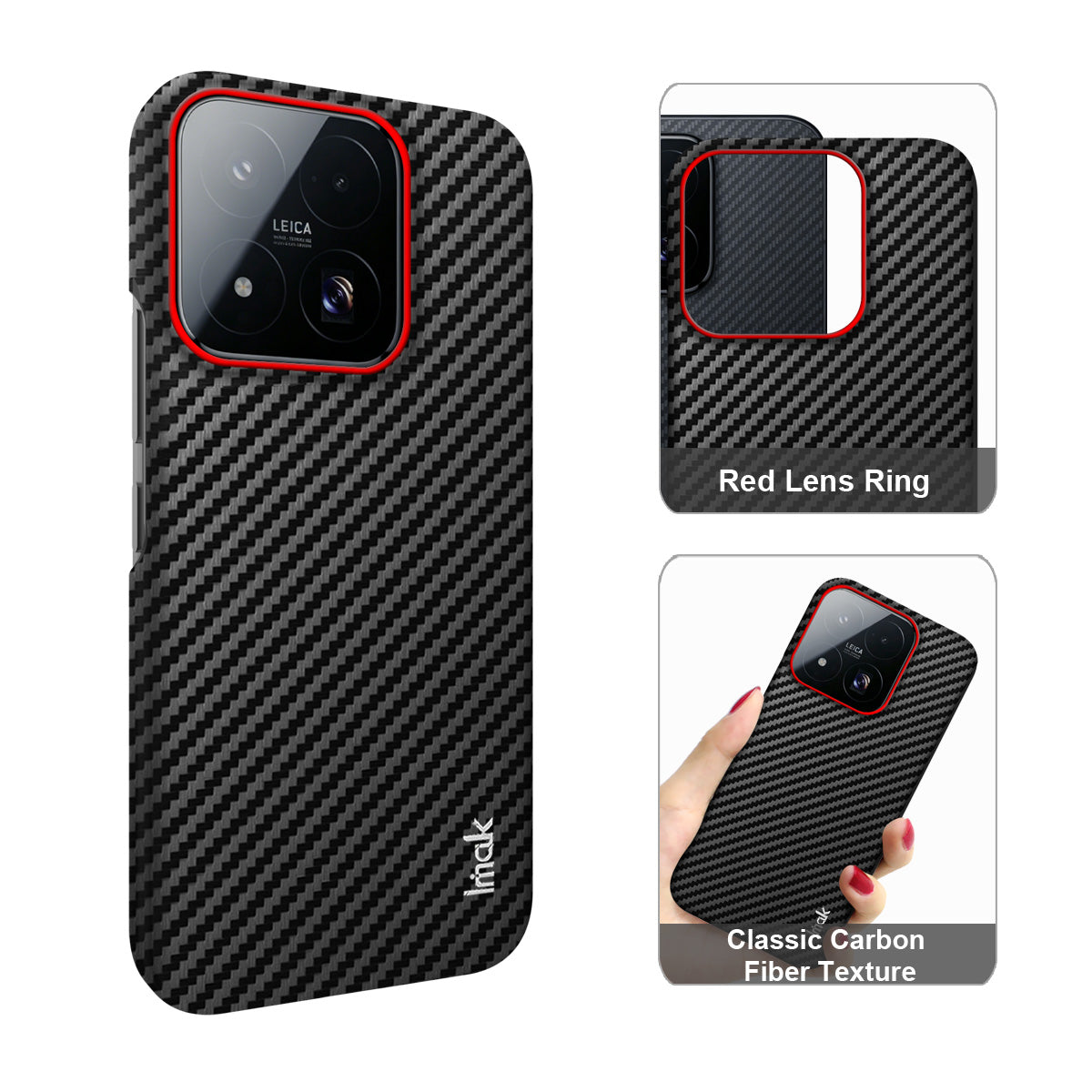 IMAK for Xiaomi 17 Max Ruiyi Series Case Carbon Fiber Texture Leather + PC Protective Cover