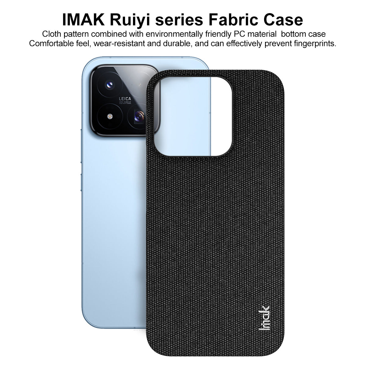 IMAK for Xiaomi 17 Max Ruiyi Series Case Fabric Texture Leather + PC Phone Back Cover