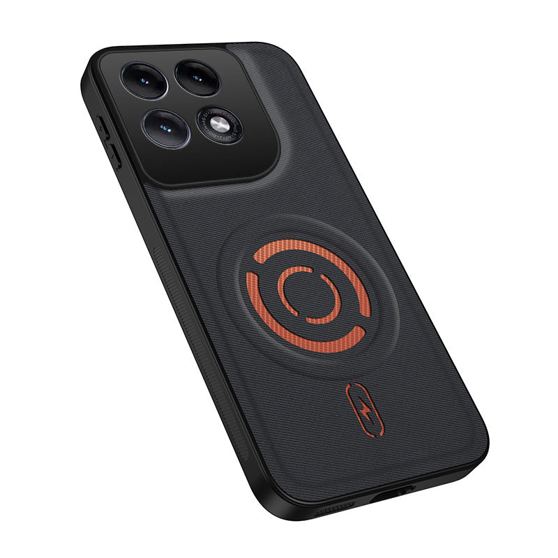 WANLONFENG til Motorola Edge 70 Pro 5G KJB Series Magnetisk Cover Tekstil Tekstur PC+TPU Stødsikkert Telefoncover