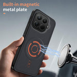 WANLONFENG for Xiaomi 15T Pro KJB Series Magnetic Case Tech Fabric Texture PC+TPU Shockproof Phone Cover