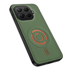 WANLONFENG for Xiaomi 15T Pro KJB Series Magnetic Case Tech Fabric Texture PC+TPU Shockproof Phone Cover