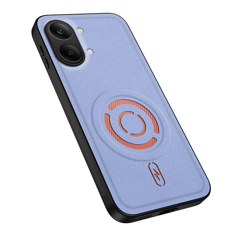 WANLONFENG for Xiaomi Poco X8 Pro Max 5G / Xiaomi Redmi Turbo 5 Max 5G KJB Series Magnetic Case Tech Fabric Texture PC+TPU Shockproof Phone Cover
