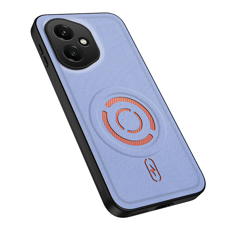 WANLONFENG for Honor 400 5G (Global) KJB Series Magnetic Case Tech Fabric Texture PC+TPU Shockproof Phone Cover