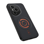 WANLONFENG för Honor 400 Pro 5G (Global) KJB Series Magnetiskt Fodral Tech Fabric Texture PC+TPU Stötsäkert Mobilskal