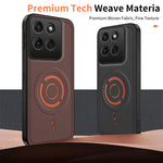 WANLONFENG for Motorola Edge 60 Pro 5G KJB Series Magnetic Case Tech Fabric Texture PC+TPU Shockproof Phone Cover