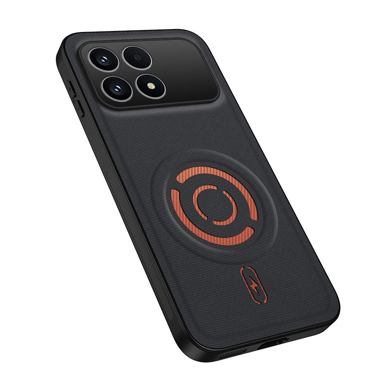 WANLONFENG for Xiaomi Poco F8 Pro 5G / Xiaomi Redmi K90 5G KJB Series Magnetic Case Tech Fabric Texture PC+TPU Shockproof Phone Cover