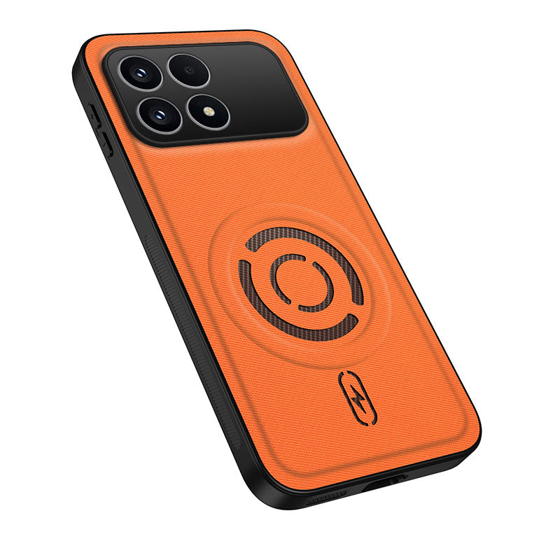 WANLONFENG for Xiaomi Poco F8 Pro 5G / Xiaomi Redmi K90 5G KJB Series Magnetic Case Tech Fabric Texture PC+TPU Shockproof Phone Cover