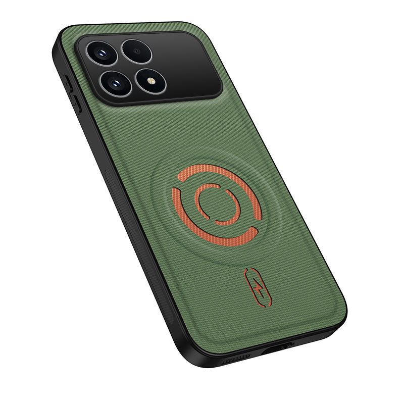 WANLONFENG for Xiaomi Poco F8 Pro 5G / Xiaomi Redmi K90 5G KJB Series Magnetic Case Tech Fabric Texture PC+TPU Shockproof Phone Cover