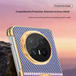 For Honor Magic V6 5G Magnetic Case Ring Kickstand Hinge Design Electroplated Leather + PC Cover