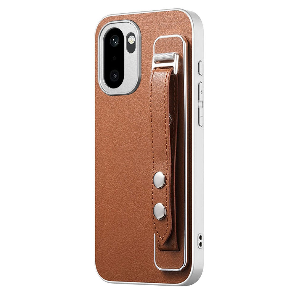 Adjustable Wrist Strap Case for OnePlus 15R 5G / Ace 6 5G / Ace 6T 5G Leather + PC + TPU Phone Cover
