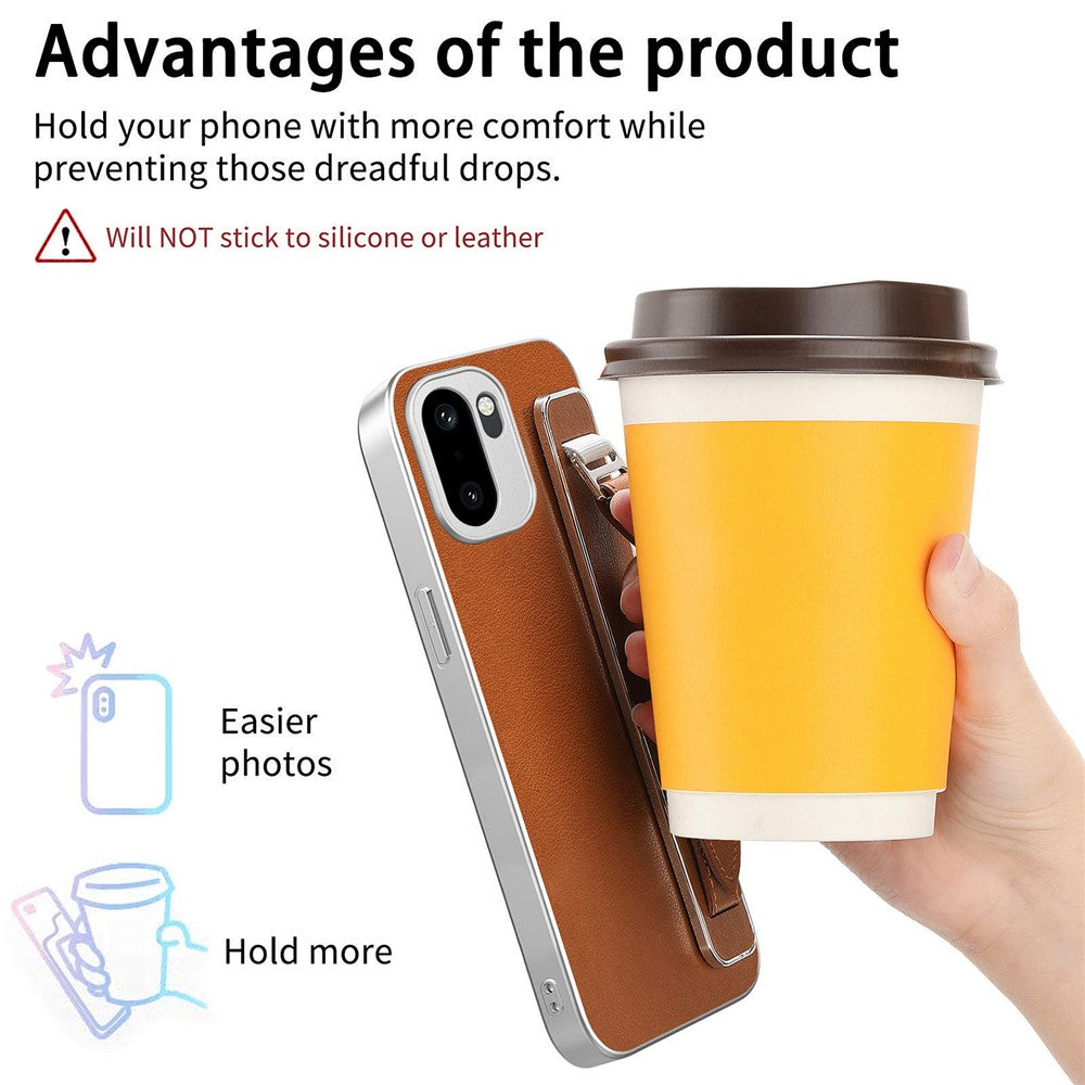 Adjustable Wrist Strap Case for OnePlus 15R 5G / Ace 6 5G / Ace 6T 5G Leather + PC + TPU Phone Cover