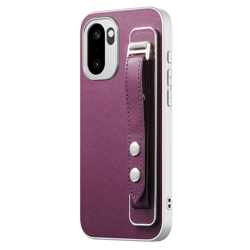 Adjustable Wrist Strap Case for OnePlus 15R 5G / Ace 6 5G / Ace 6T 5G Leather + PC + TPU Phone Cover