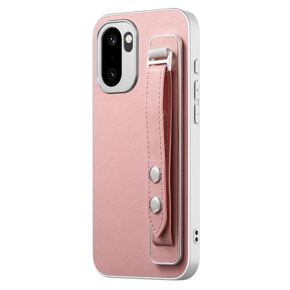 Adjustable Wrist Strap Case for OnePlus 15R 5G / Ace 6 5G / Ace 6T 5G Leather + PC + TPU Phone Cover