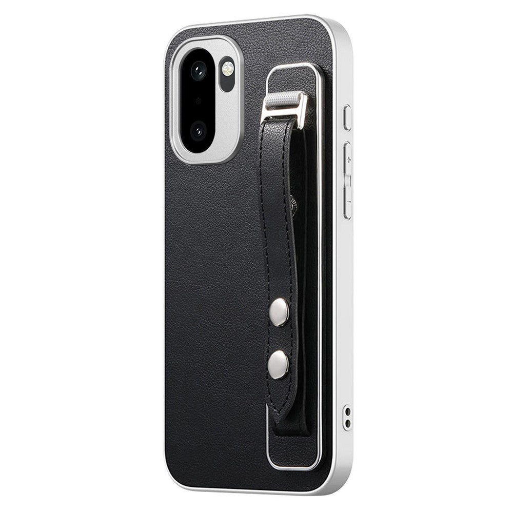 Justerbart handledsskal för OnePlus 15R 5G / Ace 6 5G / Ace 6T 5G Läder + PC + TPU mobilskal