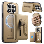 For Xiaomi Redmi Note 15 Pro 5G (Global) Magnetic Case PU Leather + PC + TPU Anti-Scratch Back Cover with Detachable Card Holder